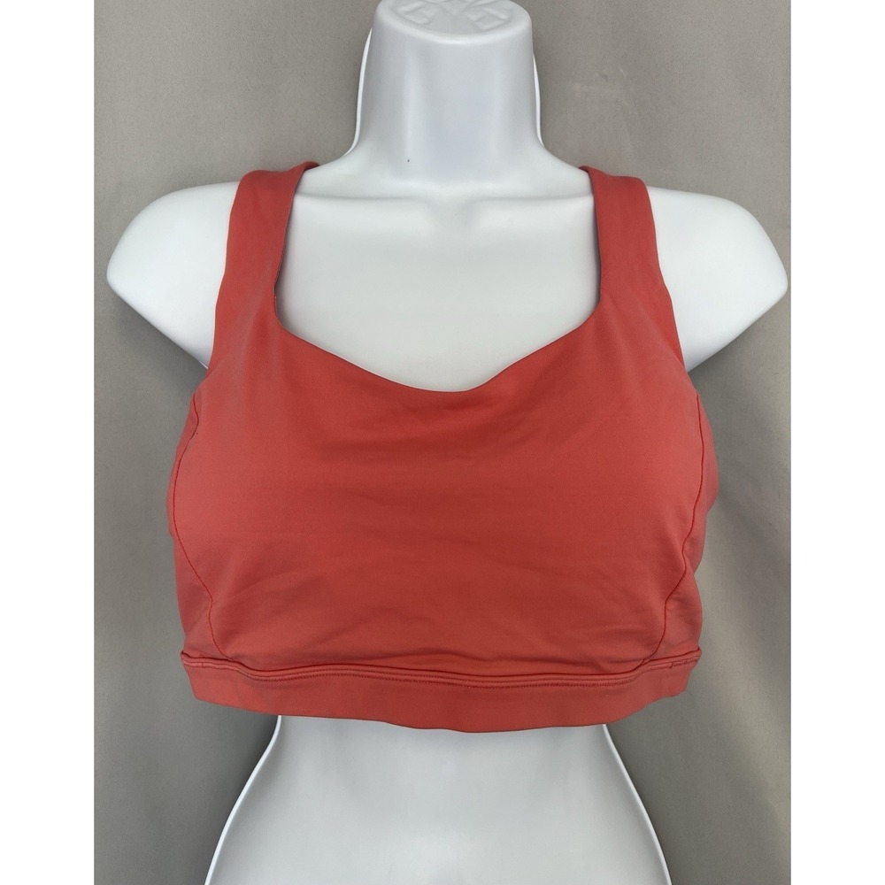 Lululemon Coral Energy Bra Size 10 Athleisure Sports‎ Bra Padded Comfort